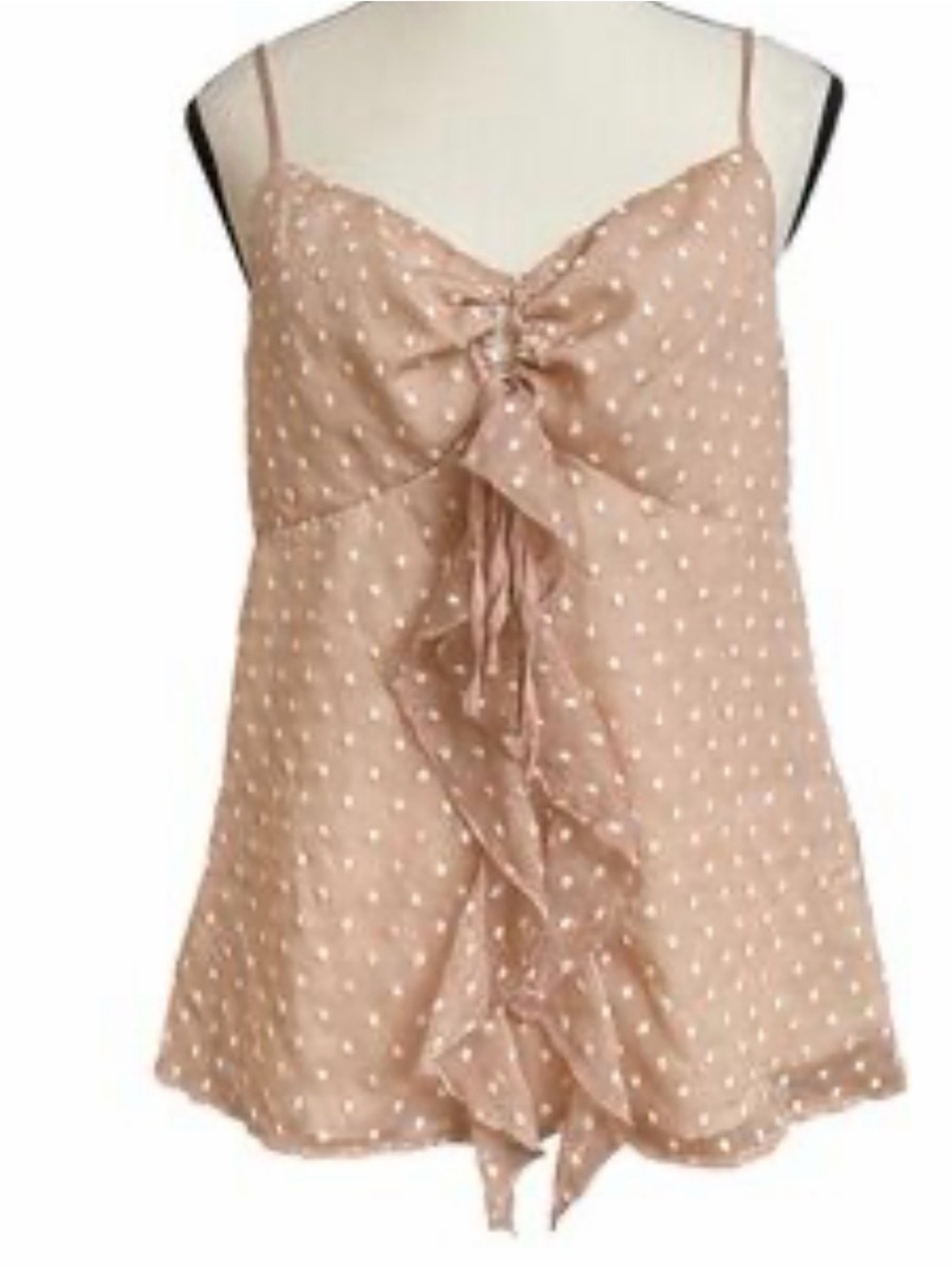 Miss Me Swiss Dot Sz Small Cami Tank Top Lined
